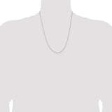1.3mm Twisted Rope Chain in Sterling Silver
