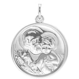St. Joseph Medal in 14K White Gold and 14K Yellow Gold - Roxx Fine Jewelry