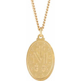 Miraculous Medal Necklace 24K Yellow Gold Plated - Roxx Fine Jewelry
