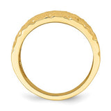 Diamond Cut Marquise Pattern 13mm Wide Tapered Dome Ring