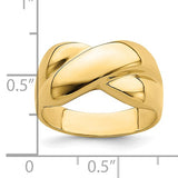 Criss Cross Ring in 14K Yellow Gold