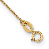 Sideways Cross 16" Rosary Necklace in 14K Yellow Gold