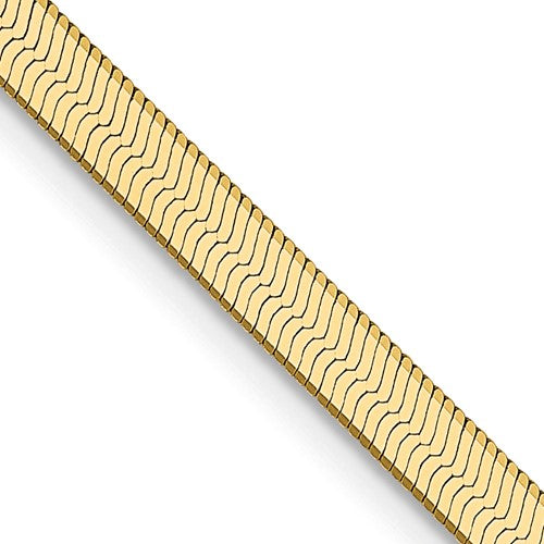 3mm Silky Herringbone Chain in 14K Yellow Gold