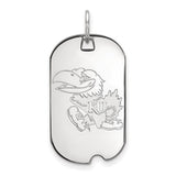 KU Jayhawks® Dog Tag Pendant in 10K Gold Official NCAA® Licensed