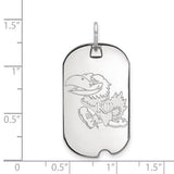KU Jayhawks® Dog Tag Pendant in 10K Gold Official NCAA® Licensed