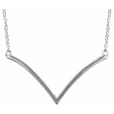 V-Shaped Bar Necklace in 14K Gold
