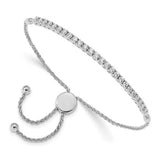 Diamond Bolo Bracelet 1.02 Ct. in 14K White Gold