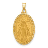 Oval Miraculous Medal 5 Sizes in 14K Gold