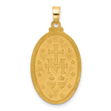 Oval Miraculous Medal 5 Sizes in 14K Gold