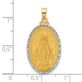 Oval Miraculous Medal 5 Sizes in 14K Gold