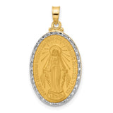 Oval Miraculous Medal 5 Sizes in 14K Gold
