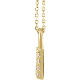 302® Jewelry Petite Lock Necklace with .50 Ct. Diamonds