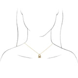 302® Jewelry Petite Lock Necklace with .50 Ct. Diamonds