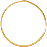 6mm Reversible Domed Omega Necklace and Bracelet