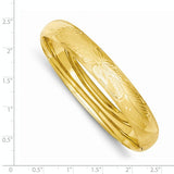 Florentine Engraved Bangle Bracelet 7/16" in 14K Yellow Gold - Roxx Fine Jewelry
