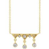 302® Jewelry Petite Fringe Bar Necklace with .20 Ct. Diamonds