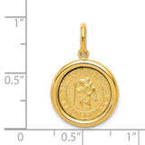 St. Christopher Medal Charm in 14K Yellow Gold - Roxx Fine Jewelry