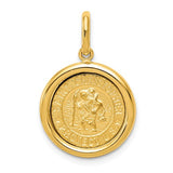 St. Christopher Medal Charm in 14K Yellow Gold - Roxx Fine Jewelry