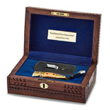 Limited Edition Damascus Steel Woolly Mammoth Fossil Ivory Folding Knife KN1375 - Roxx Fine Jewelry