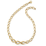 Janus Elongated Curb Chain Status Necklace in 14K Yellow Gold - Roxx Fine Jewelry