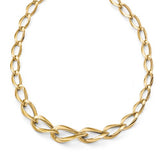 Janus Elongated Curb Chain Status Necklace in 14K Yellow Gold - Roxx Fine Jewelry