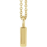 302® Fine Jewelry Petite Lock Necklace with Initial in SS, 14K Gold or Platinum