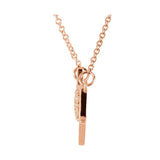 Love You Diamond Necklace in 14K Rose or Yellow Gold