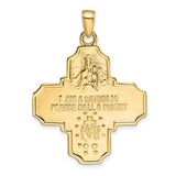 Four Way Medal 41 x 29mm Polished Finish in 14K Yellow Gold - Roxx Fine Jewelry