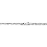 Singapore Chain 2mm in 14K White Gold - Roxx Fine Jewelry