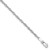Singapore Chain 2mm in 14K White Gold - Roxx Fine Jewelry