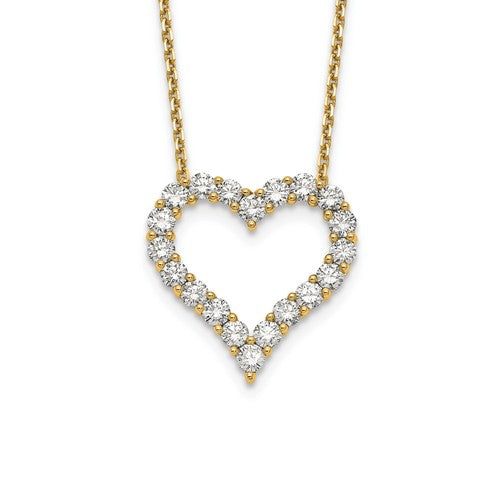 True Origin® 2 Ct Heart Necklace Lab Grown Diamonds in 14K Gold - Roxx Fine Jewelry