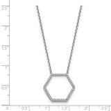 True Origin® .25 Ct Hexagon Geometric Necklace Lab Grown Diamonds in 14K Gold - Roxx Fine Jewelry
