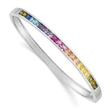 Prizma™ Rainbow CZ Gold Plated Sterling Silver Adjustable Bolo Bracelet - Roxx Fine Jewelry