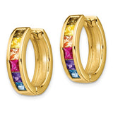 Prizma™ Rainbow CZ Gold Plated Sterling Silver Adjustable Bolo Bracelet - Roxx Fine Jewelry