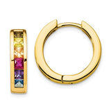 Prizma™ Rainbow CZ Gold Plated Sterling Silver Adjustable Bolo Bracelet - Roxx Fine Jewelry