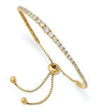 Sterling Shimmer™ CZ and Sterling Silver 1.25 Ct. Adjustable Bolo Bracelets - Roxx Fine Jewelry