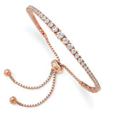 Sterling Shimmer™ CZ and Sterling Silver 1.25 Ct. Adjustable Bolo Bracelets - Roxx Fine Jewelry