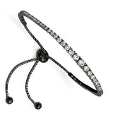 Sterling Shimmer™ CZ and Sterling Silver 1.25 Ct. Adjustable Bolo Bracelets - Roxx Fine Jewelry