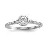 Faux and Fabulous™ 3 Stone Stacking Gypsy Ring in Sterling Silver - Roxx Fine Jewelry