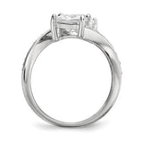 Faux and Fabulous™ 3.48 Ct Princess Cut CZ 2 Stone Ring in Sterling Silver - Roxx Fine Jewelry