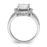 Faux and Fabulous™ 2.50 Ct. Round CZ Infinity Shank Halo Ring in Rose Gold Plate or Sterling - Roxx Fine Jewelry