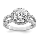 Faux and Fabulous™ 2.50 Ct. Round CZ Infinity Shank Halo Ring in Rose Gold Plate or Sterling - Roxx Fine Jewelry