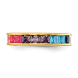 Prizma™ Rainbow CZ Gold Plated Sterling Silver Adjustable Bolo Bracelet - Roxx Fine Jewelry