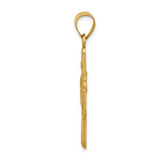 Four Way Cross Medal in 14K Yellow Gold 34 x 25mm - Roxx Fine Jewelry