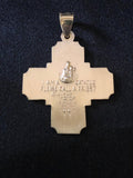 Four Way Cross Medal in 14K Yellow Gold 34 x 25mm - Roxx Fine Jewelry