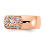 True Origin® 2.40 Ct. Lab Grown Diamond and Pink Sapphire Band in 14K Rose Gold - Roxx Fine Jewelry