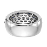 True Origin® 2.40 Ct. Lab Grown Diamond and Blue Sapphire Band in 14K White Gold - Roxx Fine Jewelry