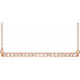 Straight Bar .50 Ct. Diamond Necklace in 14K Gold