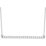 Straight Bar .50 Ct. Diamond Necklace in 14K Gold