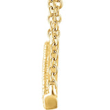 Straight Bar .50 Ct. Diamond Necklace in 14K Gold